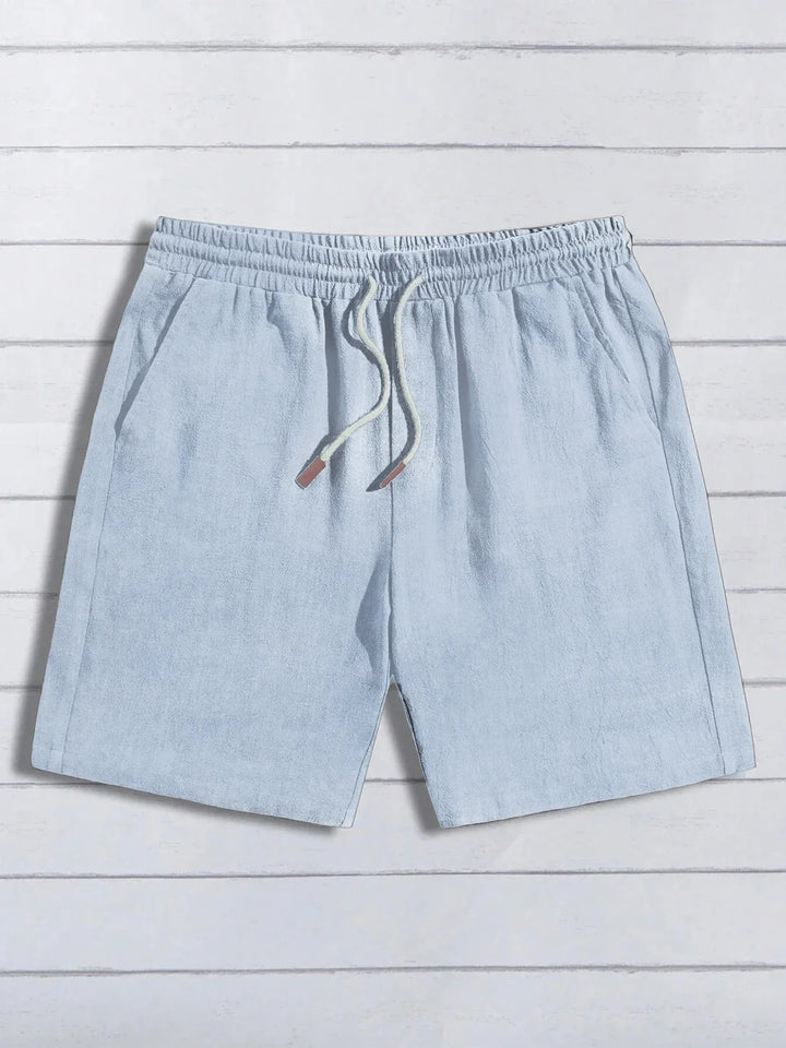 Relaxed Linen Drawstring Shorts