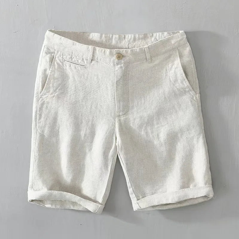 Classic Linen Turn-Up Shorts