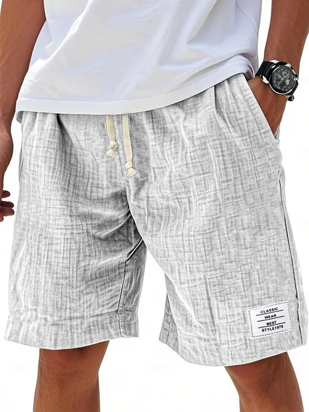 Crinkle Cotton Drawstring Shorts
