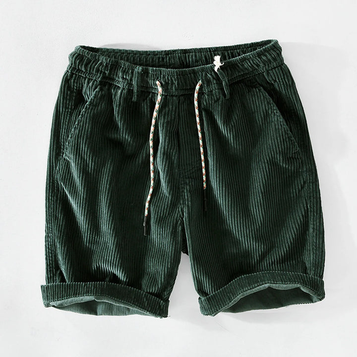 Relaxed Corduroy Turn-Up Shorts