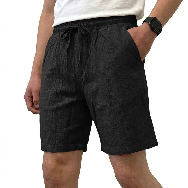 Crinkle Linen Drawstring Shorts