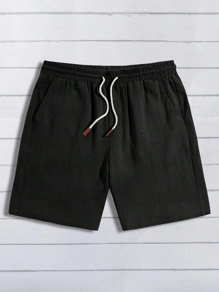 Relaxed Linen Drawstring Shorts