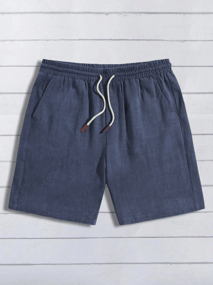 Relaxed Linen Drawstring Shorts