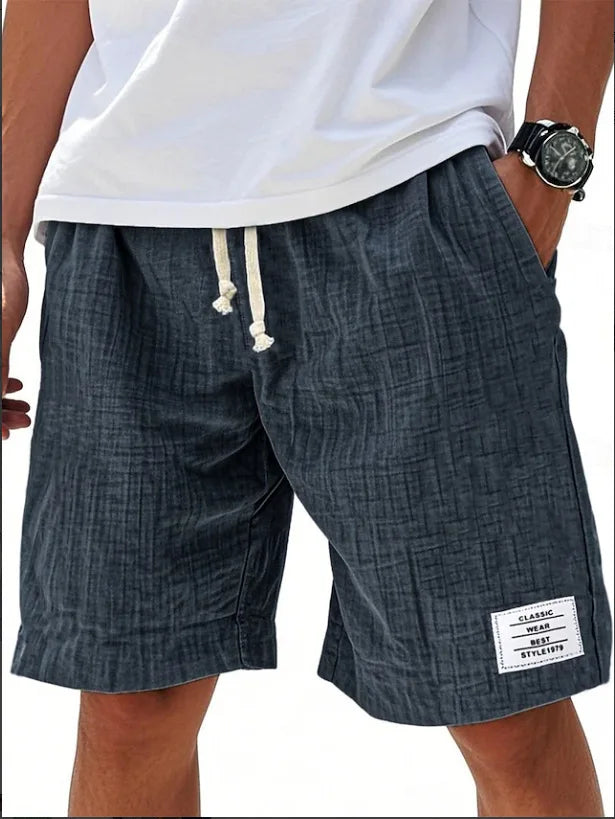 Crinkle Cotton Drawstring Shorts