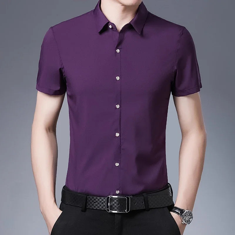 Business Casual Short-Sleeved Shirt