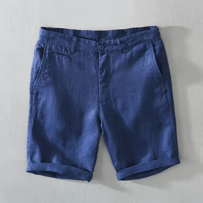 Classic Linen Turn-Up Shorts