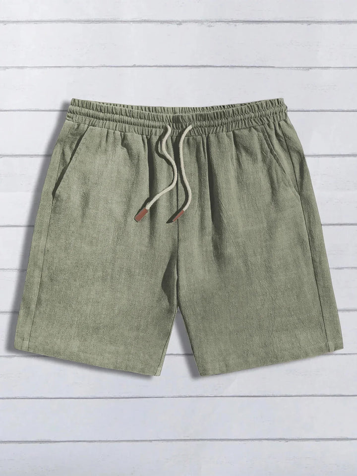 Relaxed Linen Drawstring Shorts