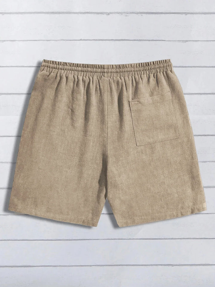 Relaxed Linen Drawstring Shorts