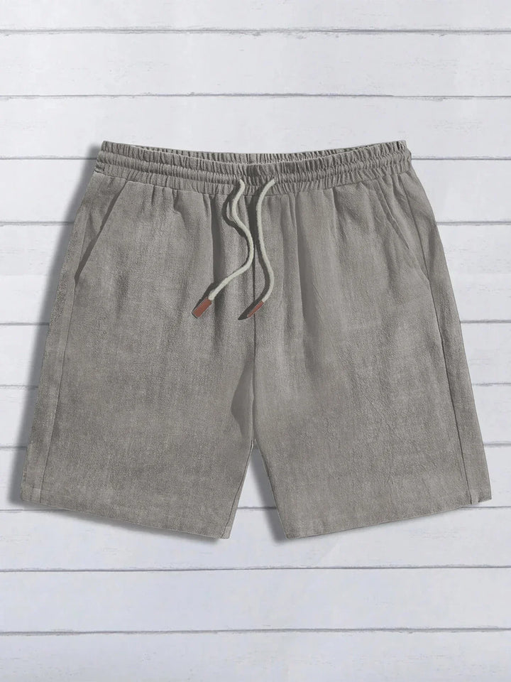 Relaxed Linen Drawstring Shorts