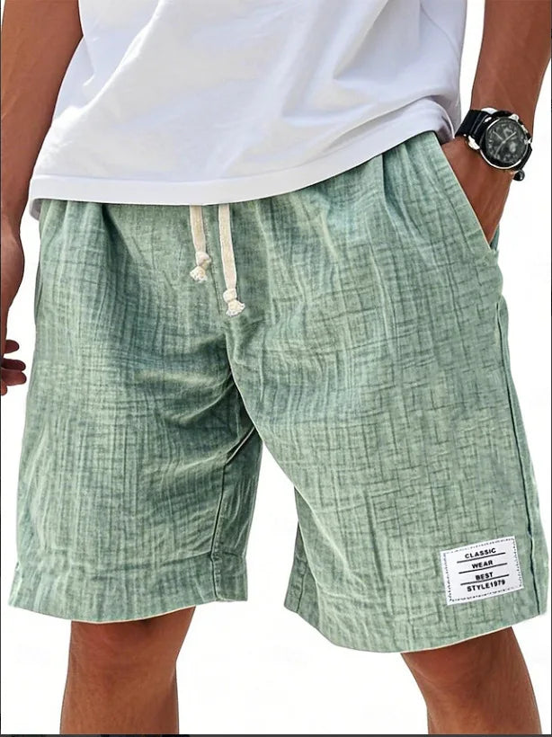 Crinkle Cotton Drawstring Shorts