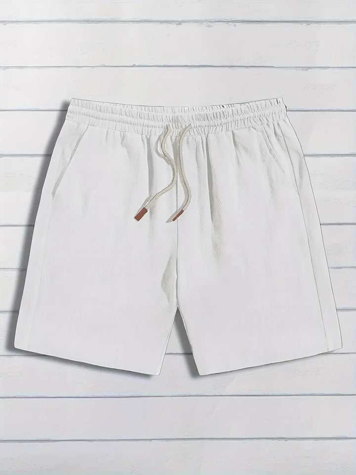 Relaxed Linen Drawstring Shorts