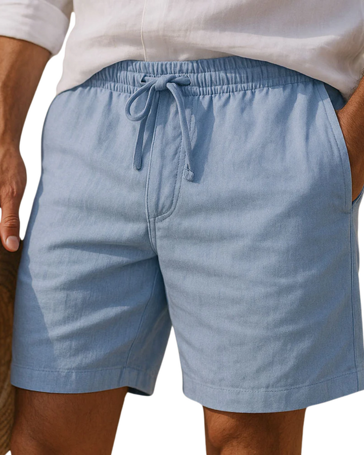 Fly-Front Cotton Drawstring Shorts