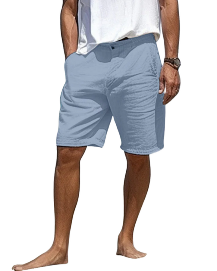 Flat-Front Linen Summer Shorts