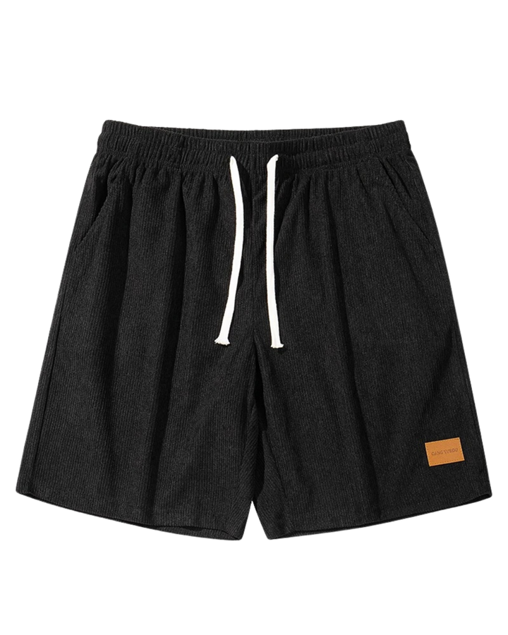 Fine-Rib Drawstring Shorts