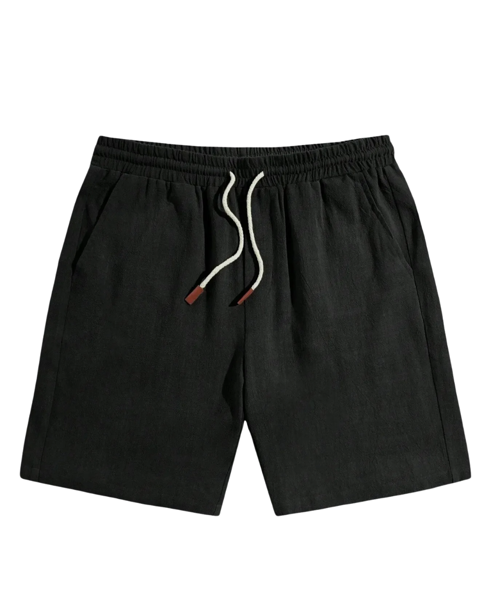 Elastic-Waist Cotton-Linen Shorts