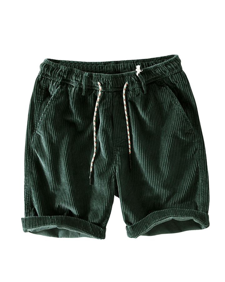 Relaxed Corduroy Turn-Up Shorts