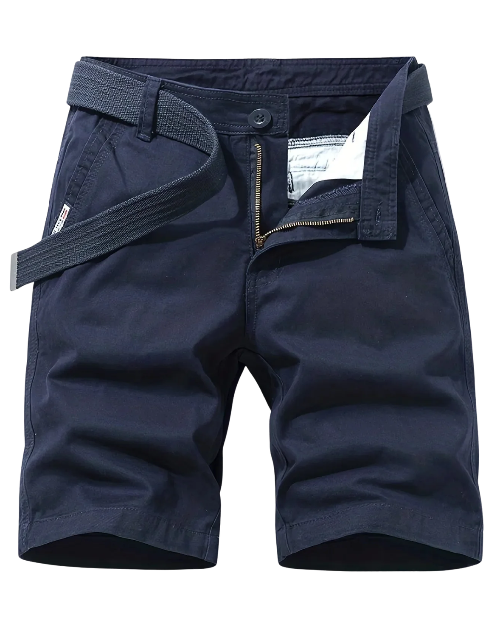 Belted Cotton Chino Shorts