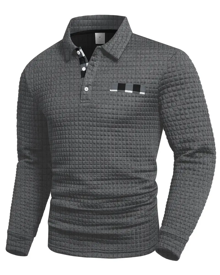Ribbed Polo Sweater