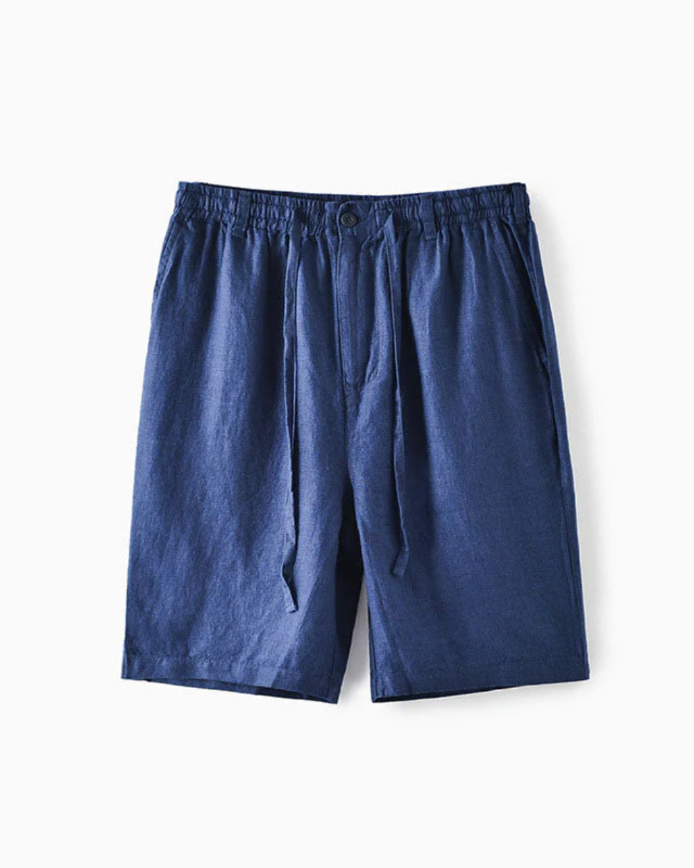 Washed Linen Drawstring Shorts