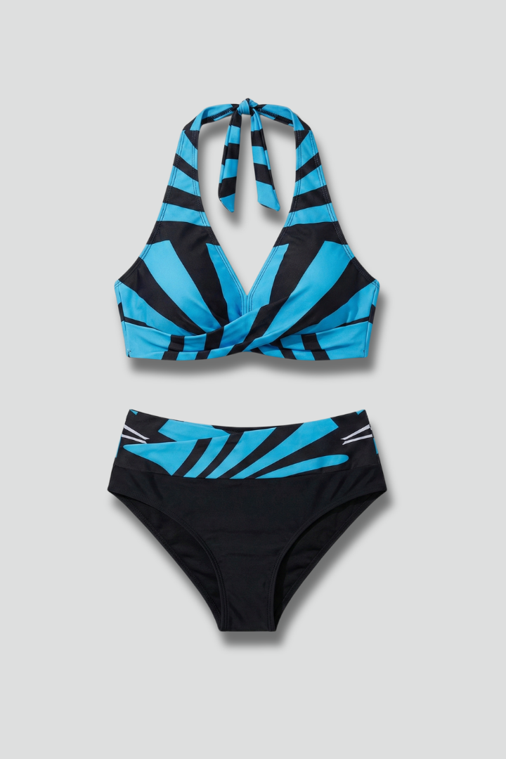 Women’s Bikini Set with Halter Top and High Waist