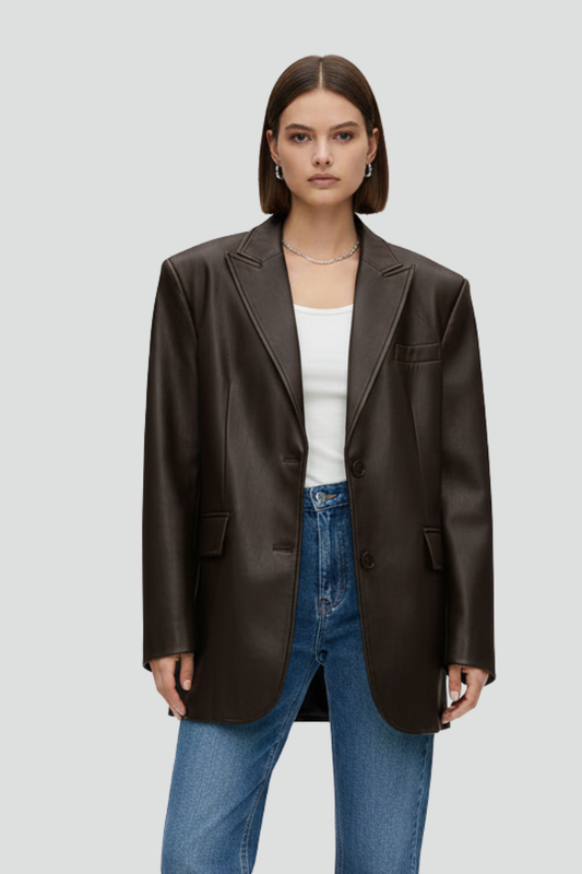 Women’s Blazer with Notched Lapel and Front Fastening