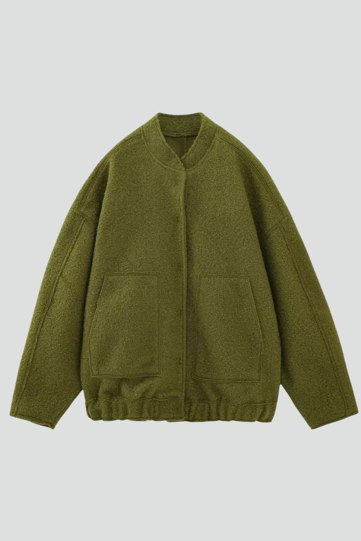 Women’s Bomber Jacket with Structured Outer Surface