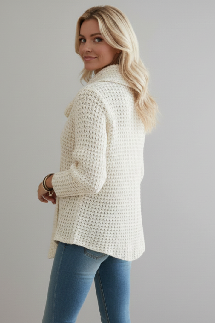 Women’s Cardigan with Shawl Collar and Button