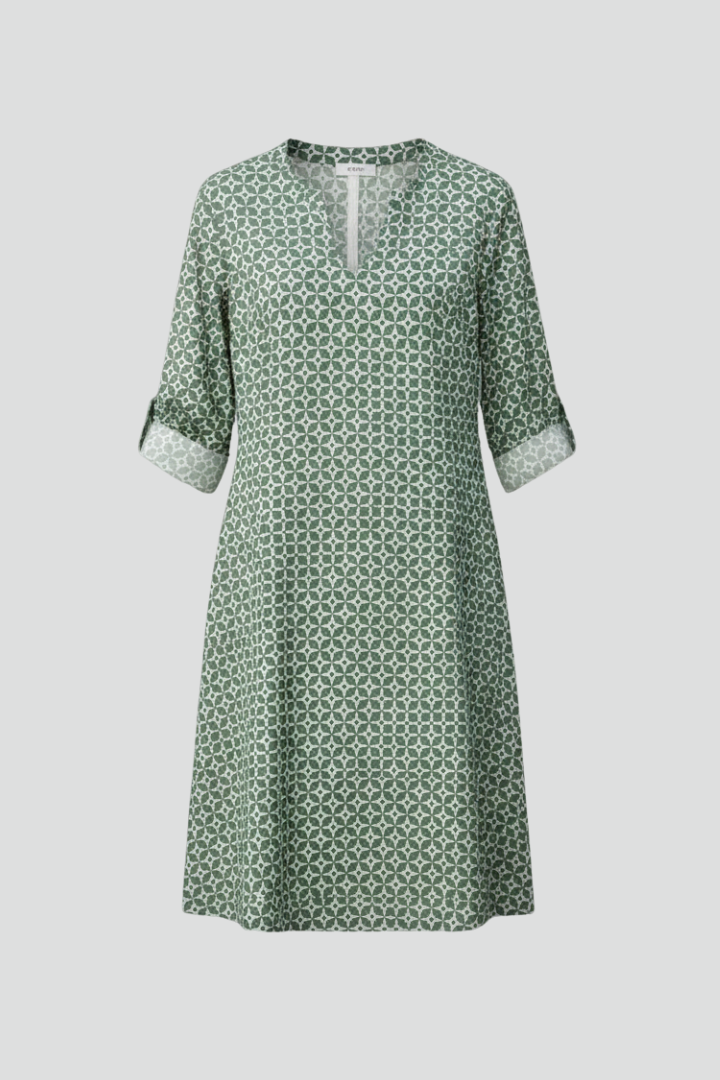 Women’s Dress with V Neckline and Short Sleeves