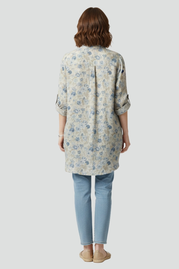 Women’s Floral Shirt with Button Front