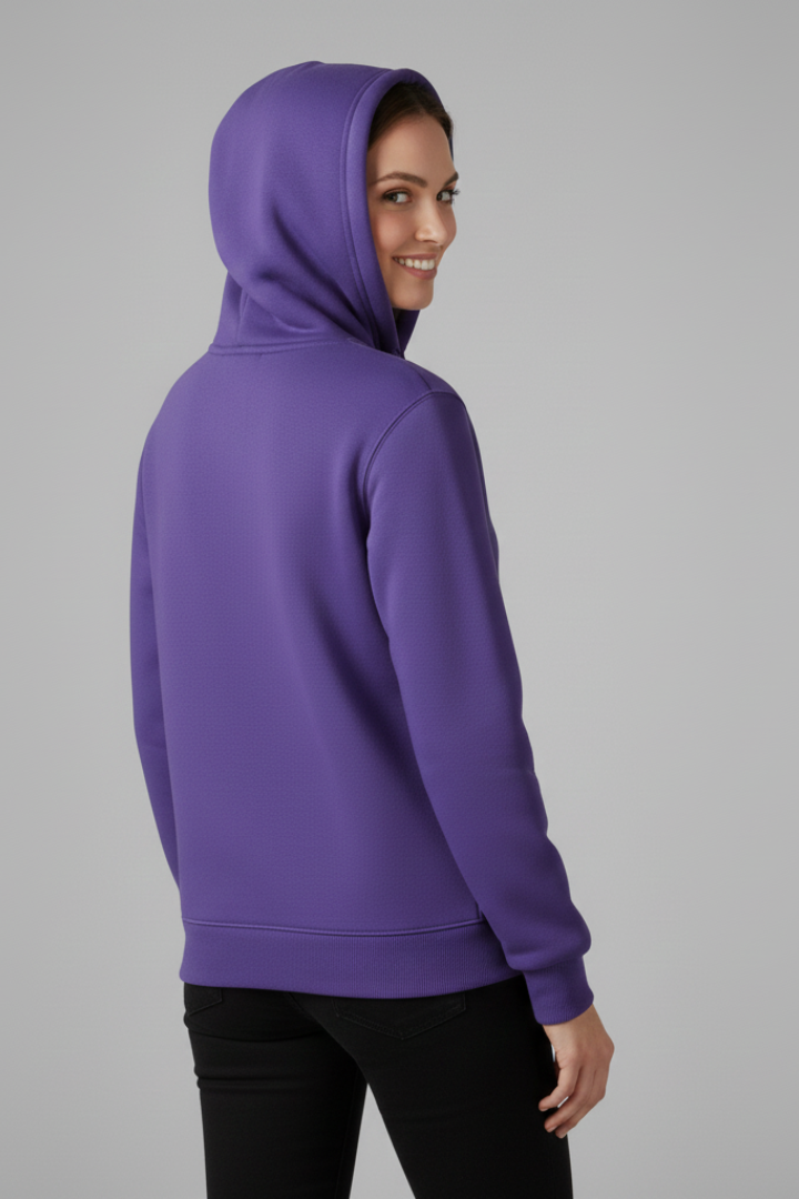 Women’s Hoodie with Adjustable Hood and Ribbed Hem