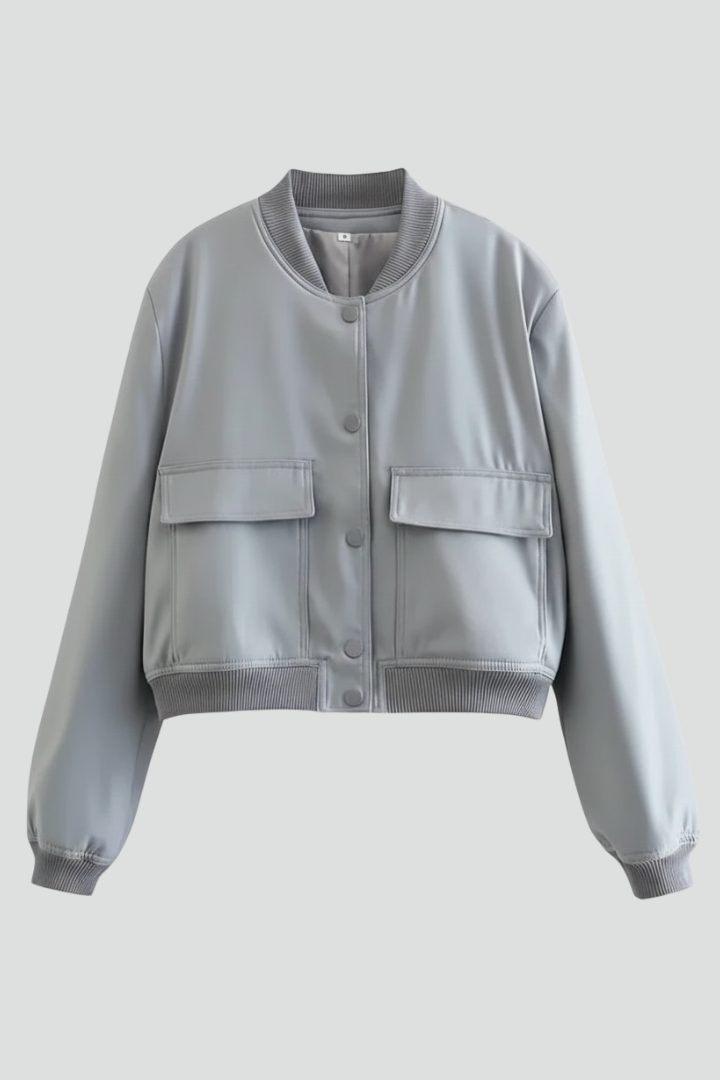Women’s Jacket with Button Closure and Pockets