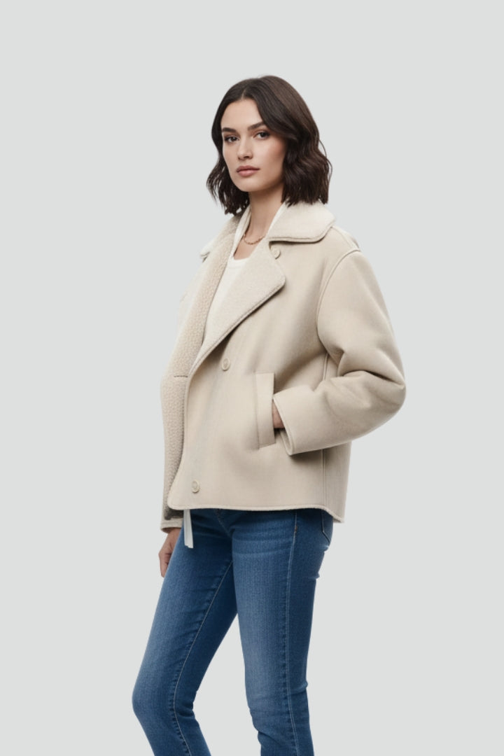 Women’s Long Sleeve Jacket with Shearling Lining