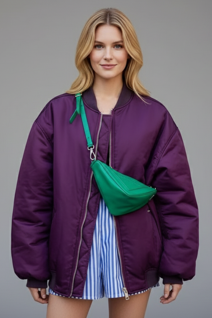 Women’s Oversized Zip Jacket with Pockets