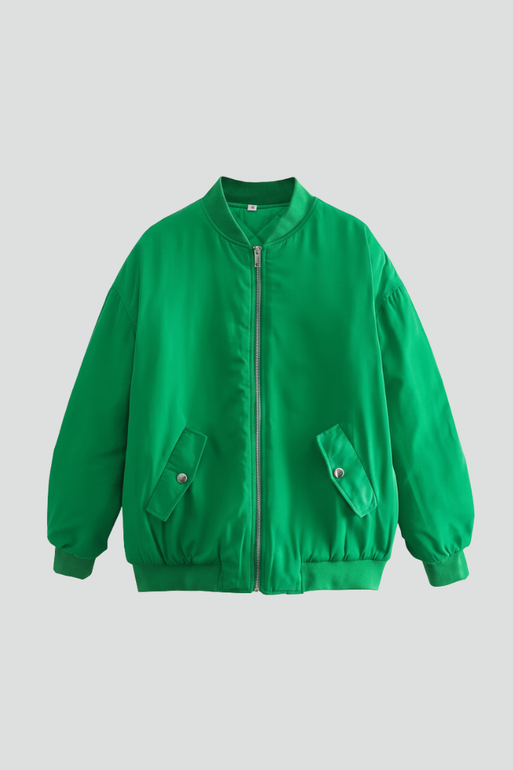 Women’s Oversized Zip Jacket with Pockets