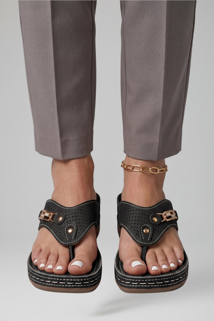 Women's Sandals with Adjustable Straps and Cushioned Sole