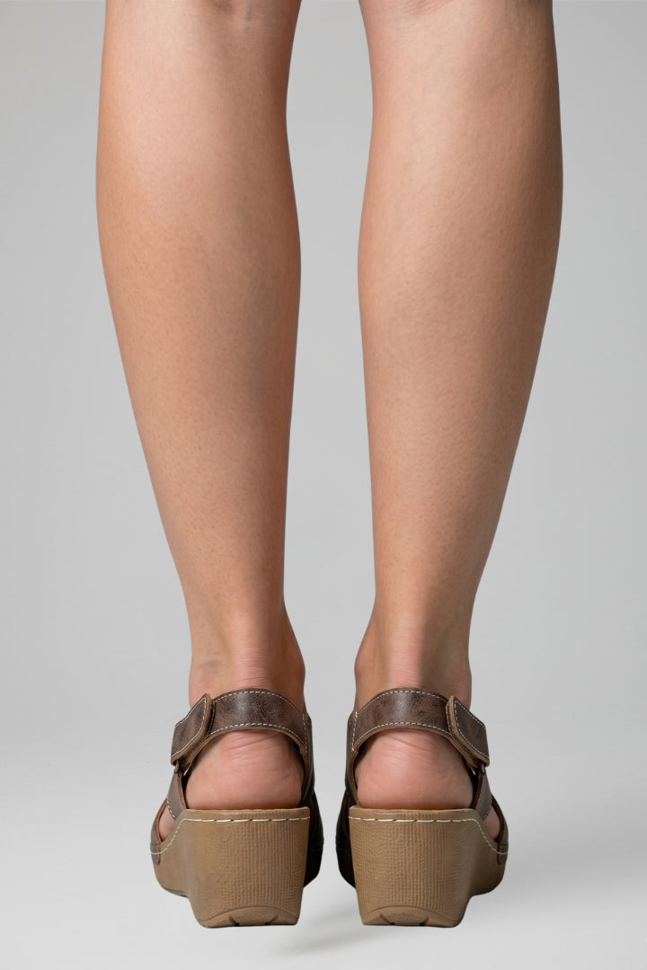 Women's Sandals with Wedge Platform and Cushioned Insole