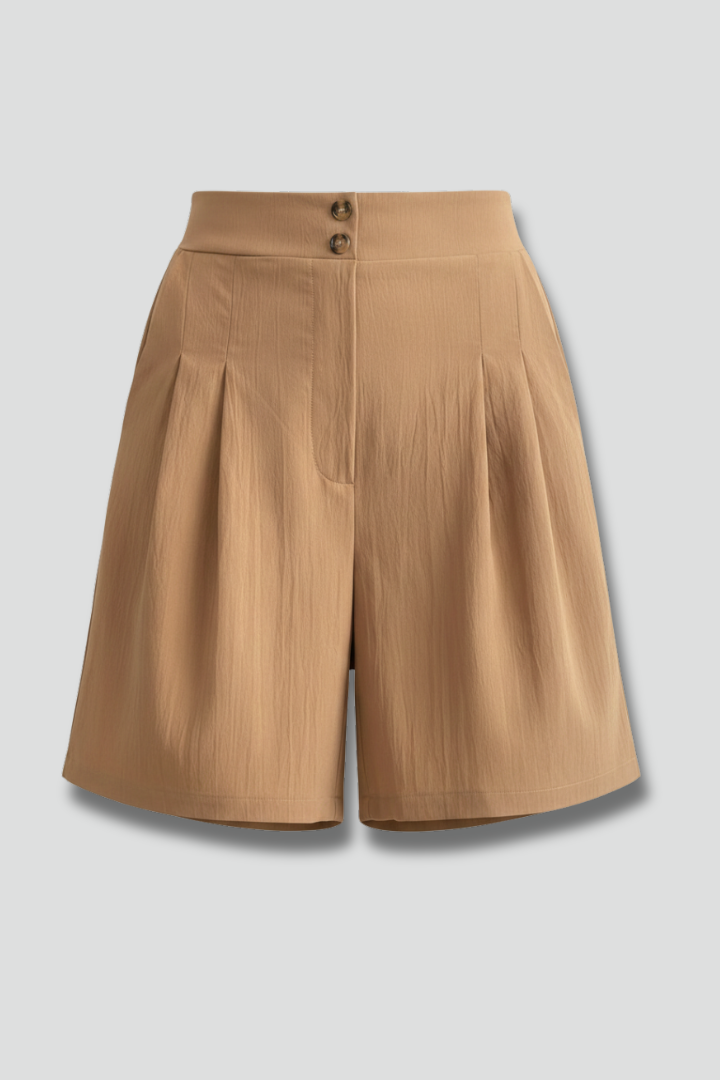 Women’s Shorts with Button Waist and Wide Legs