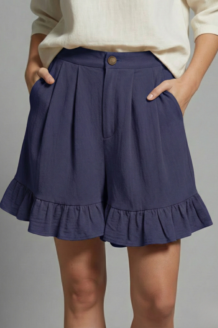 Women’s Shorts with Elastic Waist and Wide Legs