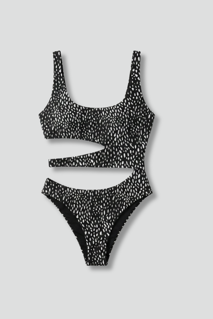Women’s Swimsuit with Cutout Waist and Spaghetti Straps
