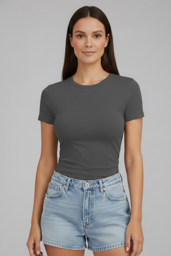 Women’s T-Shirt with Round Neck and Short Sleeves