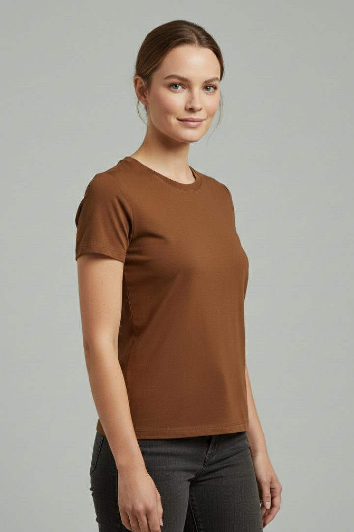 Women’s T-Shirt with Round Neck and Short Sleeves