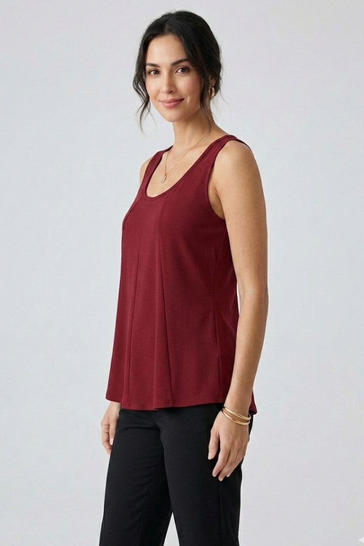 Women’s Tank Top with V-Neck and Sleeveless Cut