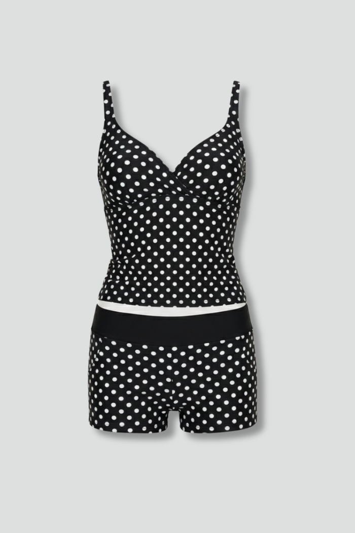 Women’s Tankini Set with Wrap Top and Shorts