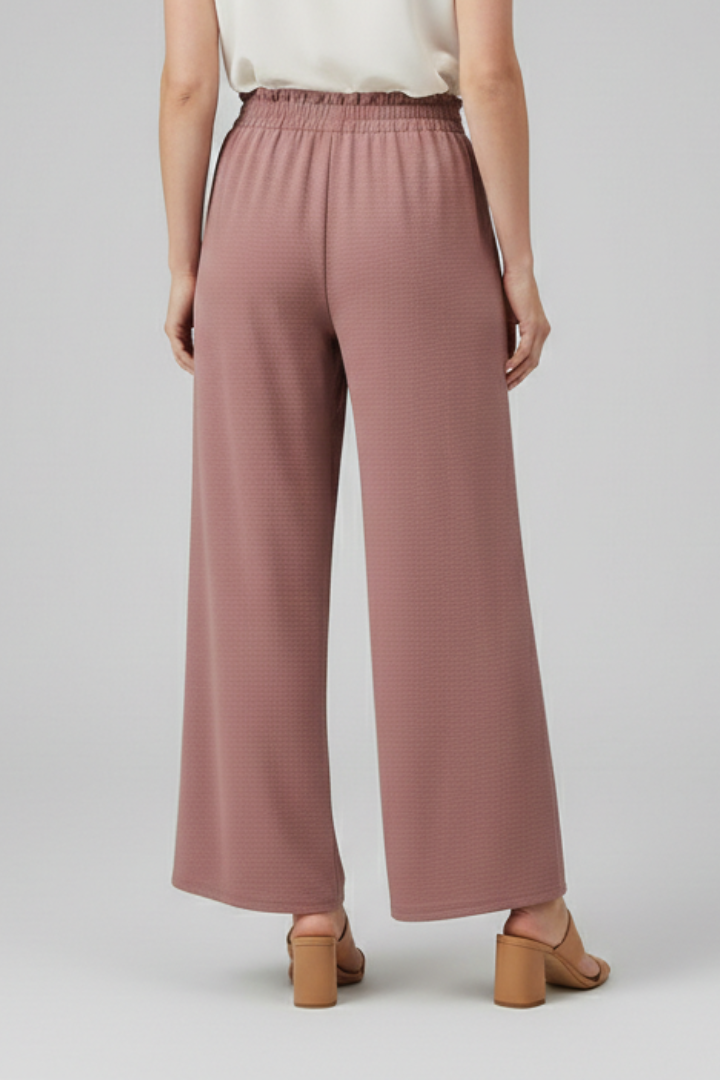 Women’s Trousers with Elastic Waistband and Wide Legs