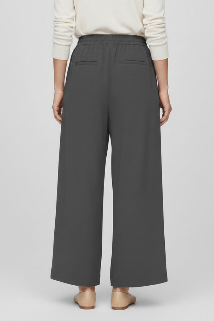 Women’s Trousers with Elastic Waistband and Wide Legs