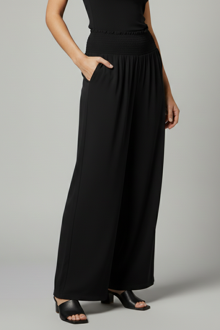 Women’s Trousers with Elastic Waistband and Wide Legs