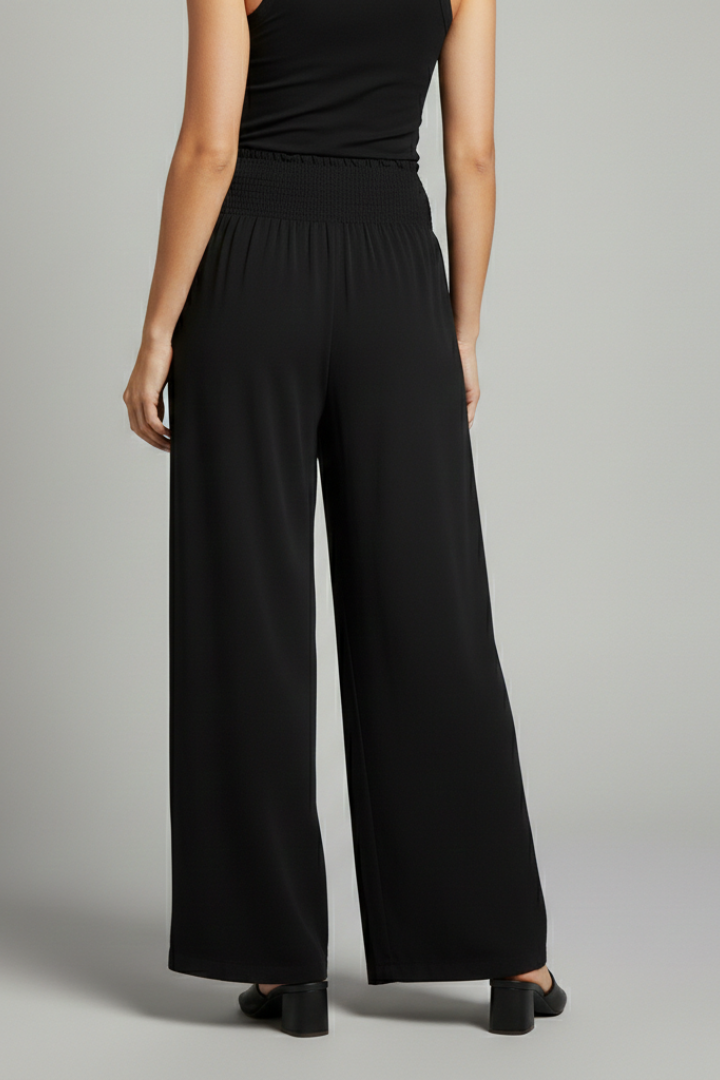 Women’s Trousers with Elastic Waistband and Wide Legs