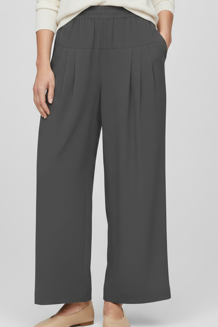 Women’s Trousers with Elastic Waistband and Wide Legs