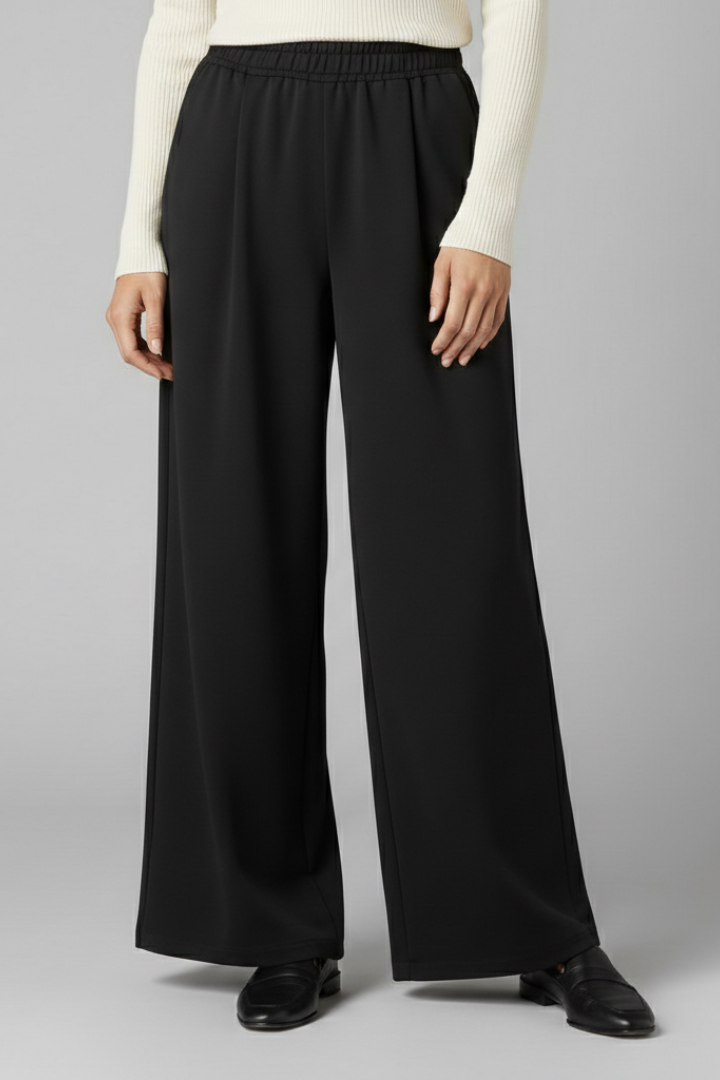 Women’s Trousers with High Waist and Wide Legs