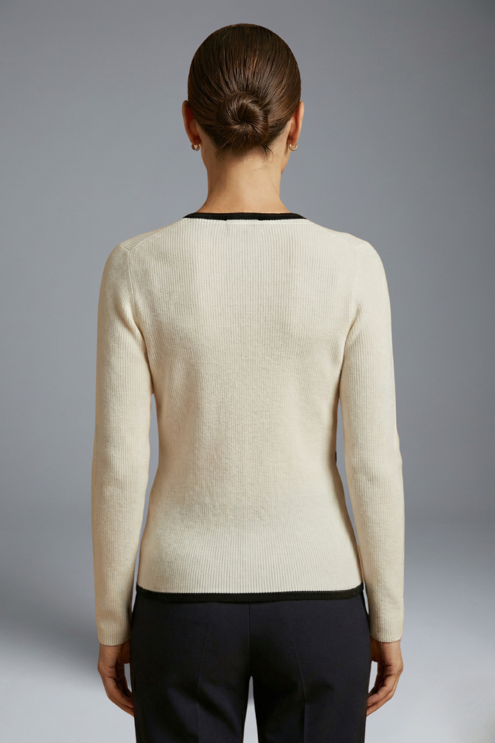 Women’s Wrap Top with V Neck and Long Sleeves